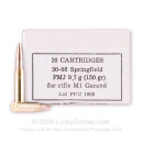 Cheap 30-06 M1 Garand Ammo For Sale - 150 gr FMJ Ammunition Online by Prvi Partizan - 20 Rounds