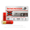 Premium 12 Gauge Ammo For Sale - 3" 1-1/4 oz. #4 Steel Shot Ammunition in Stock by Winchester XPERT HV - 25 Rounds