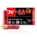 Premium 28 Gauge Ammo For Sale - 2-3/4” 3/4oz. #7.5 Shot Ammunition in Stock by Winchester AA - 100 Rounds