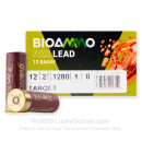 Bulk 12 Gauge Ammo For Sale - 2-3/4” 1oz. #8 Shot Ammunition in Stock by BioAmmo Clay Lead - 250 Rounds