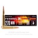 Federal Fusion Tipped 270 Ammo For Sale - 150 Grain Bonded Polymer Tip - 20 Rounds