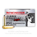 Premium 450 Bushmaster Ammo For Sale - 250 Grain Extreme Point Ammunition in Stock by Winchester Deer Season XP - 20 Rounds