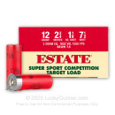 Cheap 12 Gauge Ammo For Sale - 2-3/4” 1-1/8oz. #7.5 Shot Ammunition in Stock by Estate Super Sport Competition - 25 Rounds