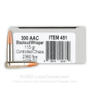 Premium 300 AAC Blackout Ammo For Sale - 115 Grain Controlled Chaos Ammunition in Stock by Underwood - 20 Rounds