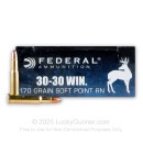 Bulk 30-30 Ammo For Sale - 170 gr SP - Federal Power-Shok Ammo Online - 200 Rounds