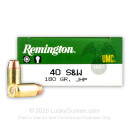 40 S&W Ammo For Sale - 180 Grain JHP Remington UMC 40 S&W Ammunition In Stock - 50 Rounds