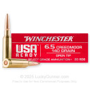 Premium 6.5 Creedmoor Ammo For Sale - 140 Grain Open Tip Ammunition in Stock by Winchester USA Ready - 20 Rounds