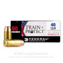 Premium 40 S&W Ammo For Sale - 180 Grain VHP Ammunition in Stock by Federal Train + Protect - 50 Rounds