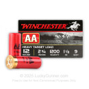 Bulk 12 Gauge Ammo For Sale - 2-3/4" 1-1/8 oz. #9 Shot Ammunition in Stock by Winchester AA - 250 Rounds