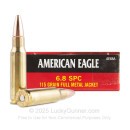 6.8mm SPC Ammo - Federal American Eagle 115 Grain FMJ - 20 Rounds
