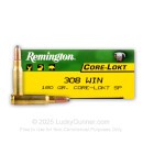 Bulk 308 Ammo For Sale - 180 gr PSP - Remington Core-Lokt Ammo Online - 200 Rounds