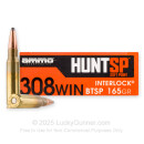 Ammo Inc. 308 Ammo For Sale - 165gr SPBT - 20 Rounds