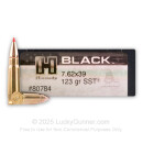 Premium 7.62x39 Ammo For Sale - 123 Grain Polymer Tip SST Ammunition in Stock by Hornady BLACK - 20 Rounds