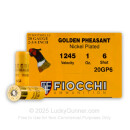 Cheap 20 Gauge Ammo For Sale - 2-3/4" 1 oz. #6 Shot Ammunition in Stock by Fiocchi Golden Pheasant - 25 Rounds