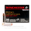 Winchester Defender 38 Special +P Ammo For Sale - 130 Grain JHP - 200 Rounds