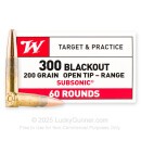 Winchester Super-X 300 AAC Blackout Ammo For Sale - 200 Grain Open Tip - 60 Rounds