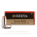 Cheap 10mm Auto Ammo For Sale - 180 Grain Trophy Bonded JSP Ammunition in Stock by Federal Vital-Shok - 20 Rounds