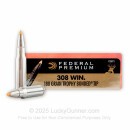 Premium 308 Ammo For Sale - 180 Grain Trophy Bonded Tip Ammunition in Stock by Federal Vital-Shok - 20 Rounds