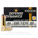 44 Magnum Ammo - Fiocchi  240gr JSP - 500 Rounds