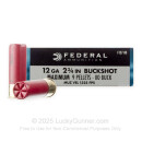 12 ga Ammo For Sale - 2-3/4" 00 Buck Ammunition by Federal Power Shok
