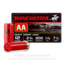 Premium 12 Gauge Ammo For Sale - 2 3/4" 1 1/8 oz. #7 1/2 Shot Ammunition in Stock by Winchester AA - 25 Rounds