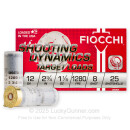 Bulk 12 Gauge Ammo For Sale - 2-3/4” 1-1/8oz. #8 Shot Ammunition in Stock by Fiocchi Shooting Dynamics - 250 Rounds