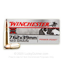Premium 7.62x39mm Ammo For Sale - 123 Grain SP Ammunition in Stock by Winchester Super-X - 20 Rounds