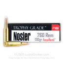 Premium 260 Rem Ammo For Sale - 130 Grain AccuBond Ammunition in Stock by Nosler Trophy Grade - 20 Rounds