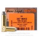 HSM Bear Load 357 Mag Ammo For Sale - 180 Grain RNFPGC - 50 Rounds