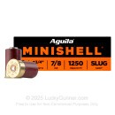 Premium 12 Gauge Ammo For Sale - 1-3/4” 7/8oz. Rifled Slug Ammunition in Stock by Aguila Minishell - 25 Rounds