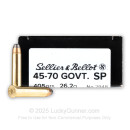 Cheap 45-70 Government Ammo For Sale - 405 Grain SP Ammunition in Stock by Sellier & Bellot - 20 Rounds