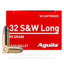 32 S&W Long Ammo For Sale - 98 gr LRN Aguila 32 S&W Long Ammunition by Aguila For Sale - 50 Rounds
