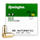 45 Auto Ammo For Sale - 230 gr MC Remington UMC Ammunition In Stock - 600 Round Value Pack