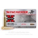 Premium 30-06 Springfield Ammo For Sale - 125 Grain JSP Ammunition in Stock by Winchester Super-X - 20 Rounds