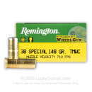 Premium 38 Special Ammo For Sale - 148 Grain TMWC Ammunition in Stock by Remington Performance WheelGun - 500 Rounds
