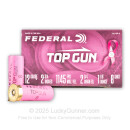 12 Gauge Ammo - 2-3/4" Lead Shot Pink Hull Target shells - 1-1/8 oz - #8 - Federal Top Gun - 25 Rounds