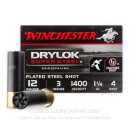 Premium 12 Gauge Ammo For Sale - 3" 1 1/4 oz. #4 Steel Shot Ammunition in Stock by Winchester Drylok Super Steel Magnum - 25 Rounds