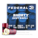 Premium 12 Gauge Ammo For Sale - 1-3/4" 15 Pellet #4 Buckshot Ammunition in Stock by Federal Shorty Shotshell - 10 Rounds