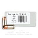 Premium 9mm +P+ Ammo For Sale - 124 Grain JHP Ammunition in Stock by Underwood - 20 Rounds