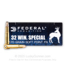 Cheap 32 Winchester Special Ammo For Sale - 170 gr SP Federal Ammo Online - 20 Rounds