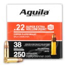Cheap 22 LR Ammo For Sale - 38 Grain CPHP Ammunition in Stock by Aguila - 250 Rounds