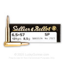 6.5x57mm Mauser Ammo For Sale - 131 gr SP Ammunition In Stock by Sellier & Bellot - 20 Rounds