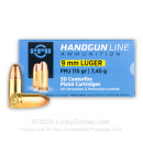 Cheap 9mm Ammo For Sale - 115 Grain FMJ Ammunition in Stock by Prvi Partizan - 50 Rounds