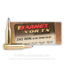 243 Win - 80 gr Lead Free TTSX Hollow Point Barnes VOR-TX Ammunition - Barnes - 20 Rounds