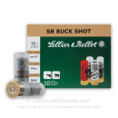 Bulk 12 ga Ammo For Sale - 2-3/4" #4 Buck 27 Pellet Ammunition by Sellier & Bellot - 250 Rounds