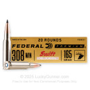 Premium 308 Ammo For Sale - 165 Grain Scirocco II Ammunition in Stock by Federal - 20 Rounds