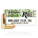 Remington 9mm Ammo For Sale - 115gr FMJ - 1000 Rounds