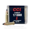 Cheap 17 HMR Ammo For Sale - 17 gr V-Max - Polymer Tipped - CCI Ammunition In Stock - 50 Rounds