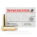 Cheap 38 Special Ammo For Sale - 125 Grain JSP Ammunition in Stock by Winchester USA - 50 Rounds