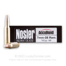 Premium 7mm-08 Rem Ammo For Sale - 140 Grain Accubond PT Ammunition in Stock by Nosler Trophy Grade - 20 Rounds